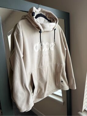 DOPE Sand Beige Hoodie with Embossed Logo